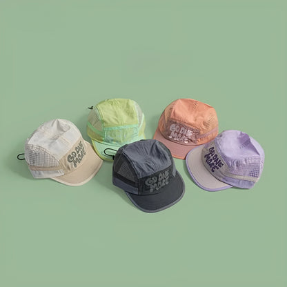 Gradient quick-drying mesh baseball cap with dome crown in summer colours