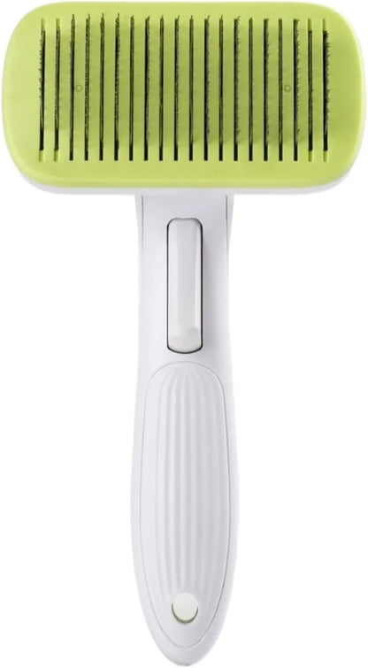 Automatic pet hair removal comb for dogs and cats with one-click needle technology