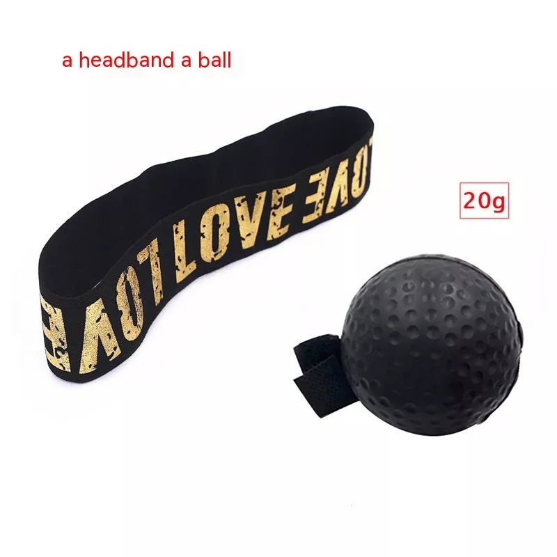 Head Worn Boxing Ball in red and black for stress relief and fitness