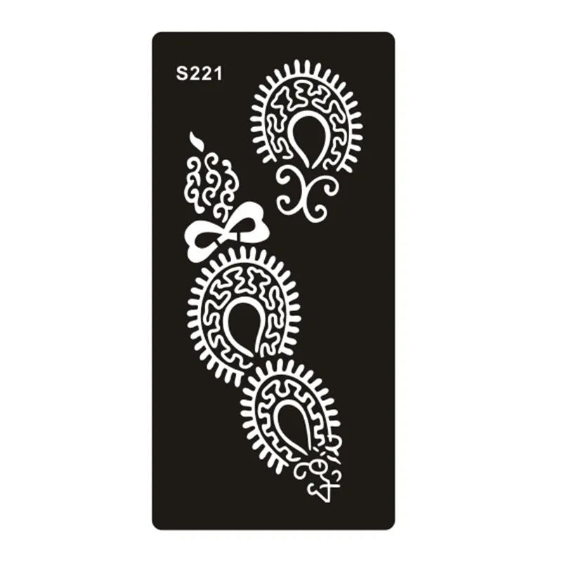 Geometric hollow design temporary tattoo sticker in Southeast Asian style on water transfer paper