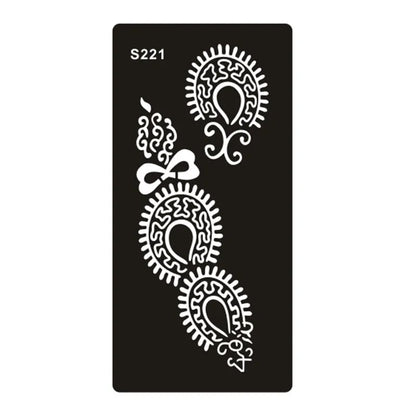 Geometric hollow design temporary tattoo sticker in Southeast Asian style on water transfer paper