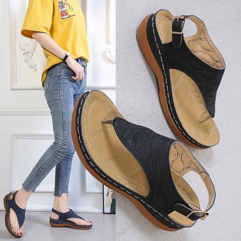 Chic wedge sandals for women in various colors and sizes, featuring adjustable straps and durable outsoles for all-day comfort and style.