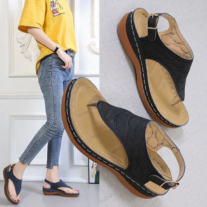 Chic wedge sandals for women in various colors and sizes, featuring adjustable straps and durable outsoles for all-day comfort and style.