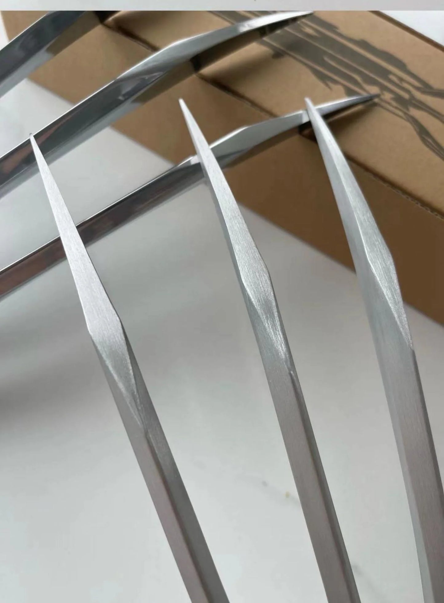 Premium aluminum cosplay war claws in matte and mirror finish for costumes and Halloween