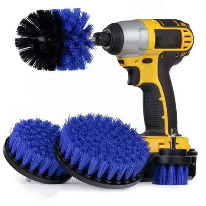 26-piece polypropylene car wash brush set with various brush heads and ergonomic handles for tyre and wheel cleaning.