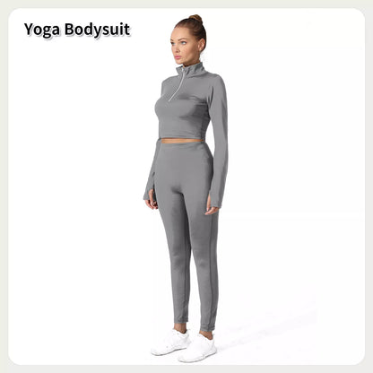 Women's solid color suit in black, coffee, and grey, available in sizes S to 4XL