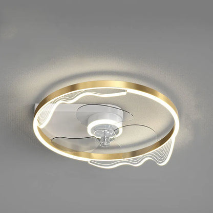 Landi modern Nordic-style LED ceiling lamp with fan for children's rooms, iron construction