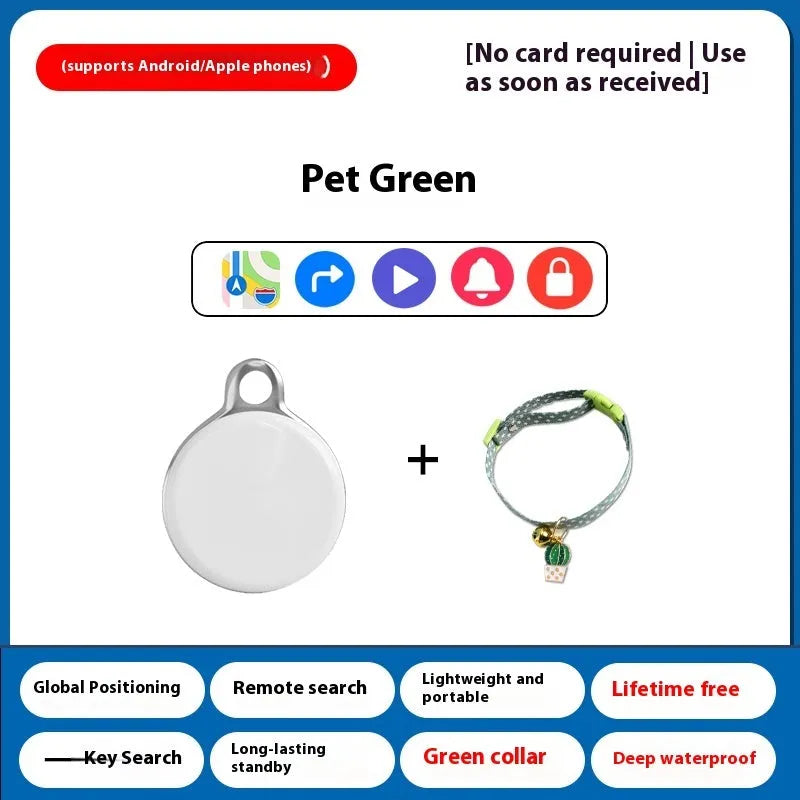 GPS pet locator device for cat and dog tracking with collar attachment