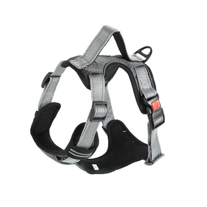 Polyester dog vest harness with hand-holding rope attachment in multiple colour options