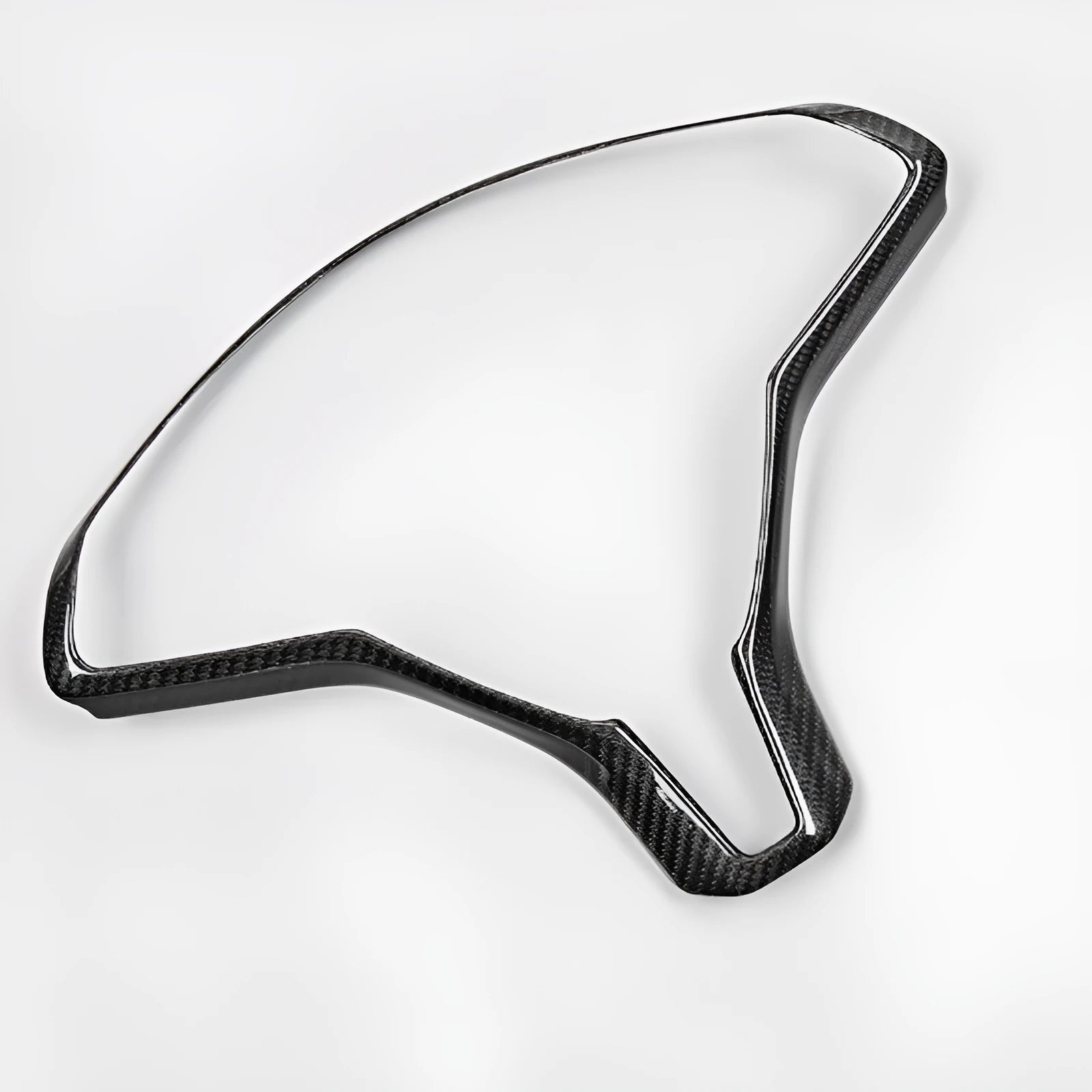 Tesla Model S steering wheel decorative trim in carbon fibre black finish