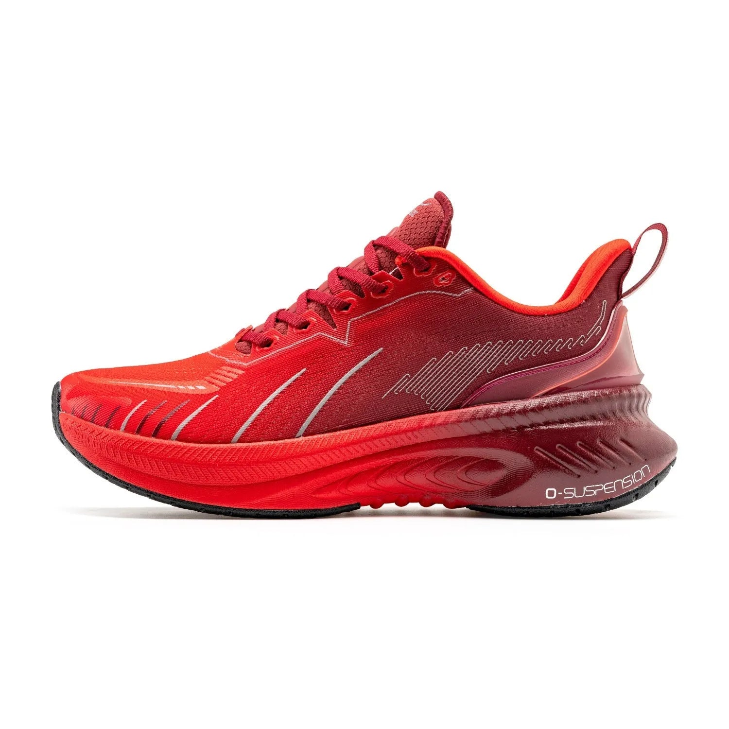Low-top running shoes with PU mesh upper, rubber sole, and embroidery details in various colours