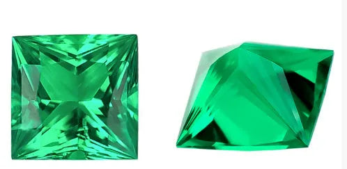 Cultivated emerald gemstones in round and grandmother cuts with Columbia green treasure colour