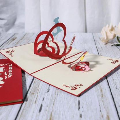 Enchanting 3D pop-up wedding invitation cards with laser-cut designs and floral motifs
