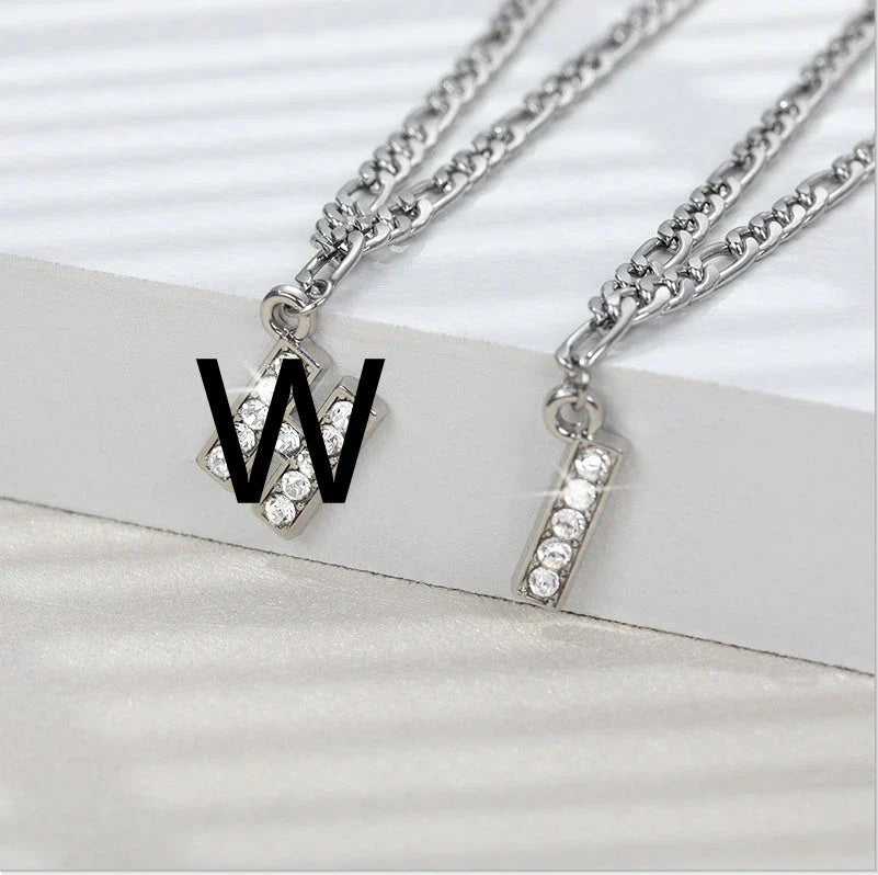 Personalized Stainless Steel Letter Anklet with Sparkling Zircon Accents