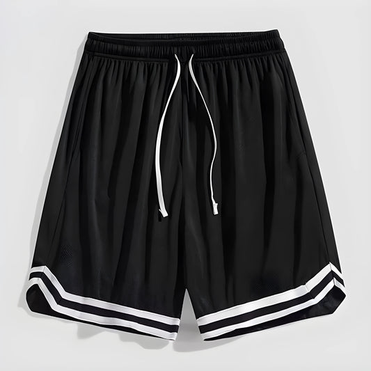 Men's gradient colour cropped trousers in loose fit, sizes M to 5XL, made from polyester.