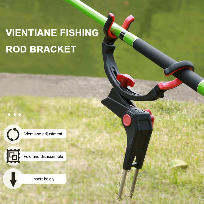 Hhomeenjoy Adjustable Fishing Rod Holder - 360° Rotatable for Beach, River or Lake