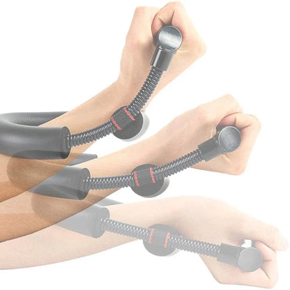 Adjustable hand grip strengthener with foam handle and spring steel components for wrist, forearm, and arm workout