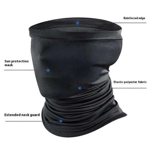 Multifunctional polyester sports neck gaiter scarf with filter pockets in various colours.