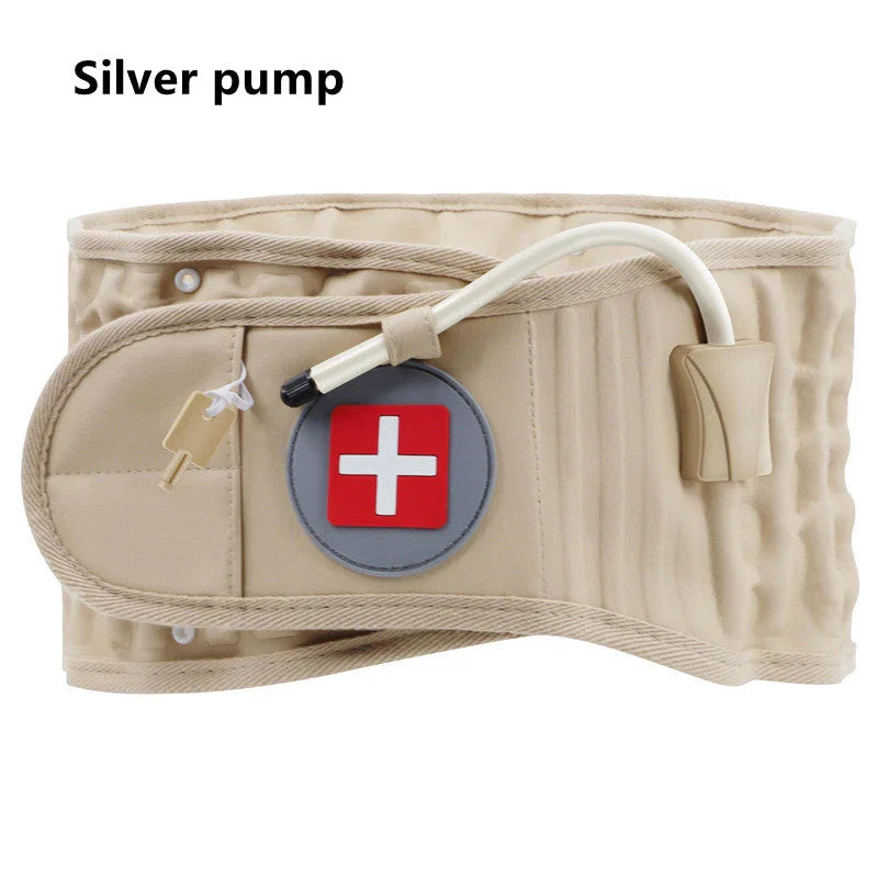 Inflatable Lumbar Traction Belt designed for back pain relief, featuring an adjustable inflation system and durable construction for personalized support and comfort.