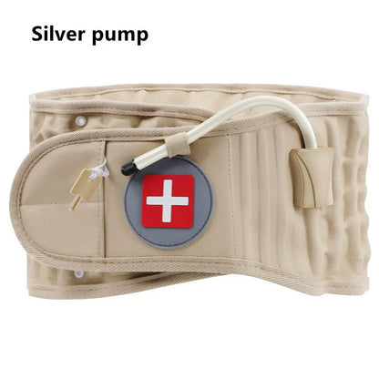 Inflatable Lumbar Traction Belt designed for back pain relief, featuring an adjustable inflation system and durable construction for personalized support and comfort.