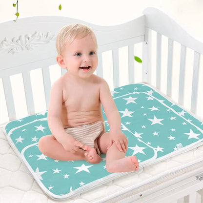 Cotton cartoon waterproof baby changing pad with multiple patterns