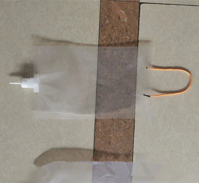 Drip irrigation watering bag for indoor plants, featuring a slow-release water system and compact, sustainable design.
