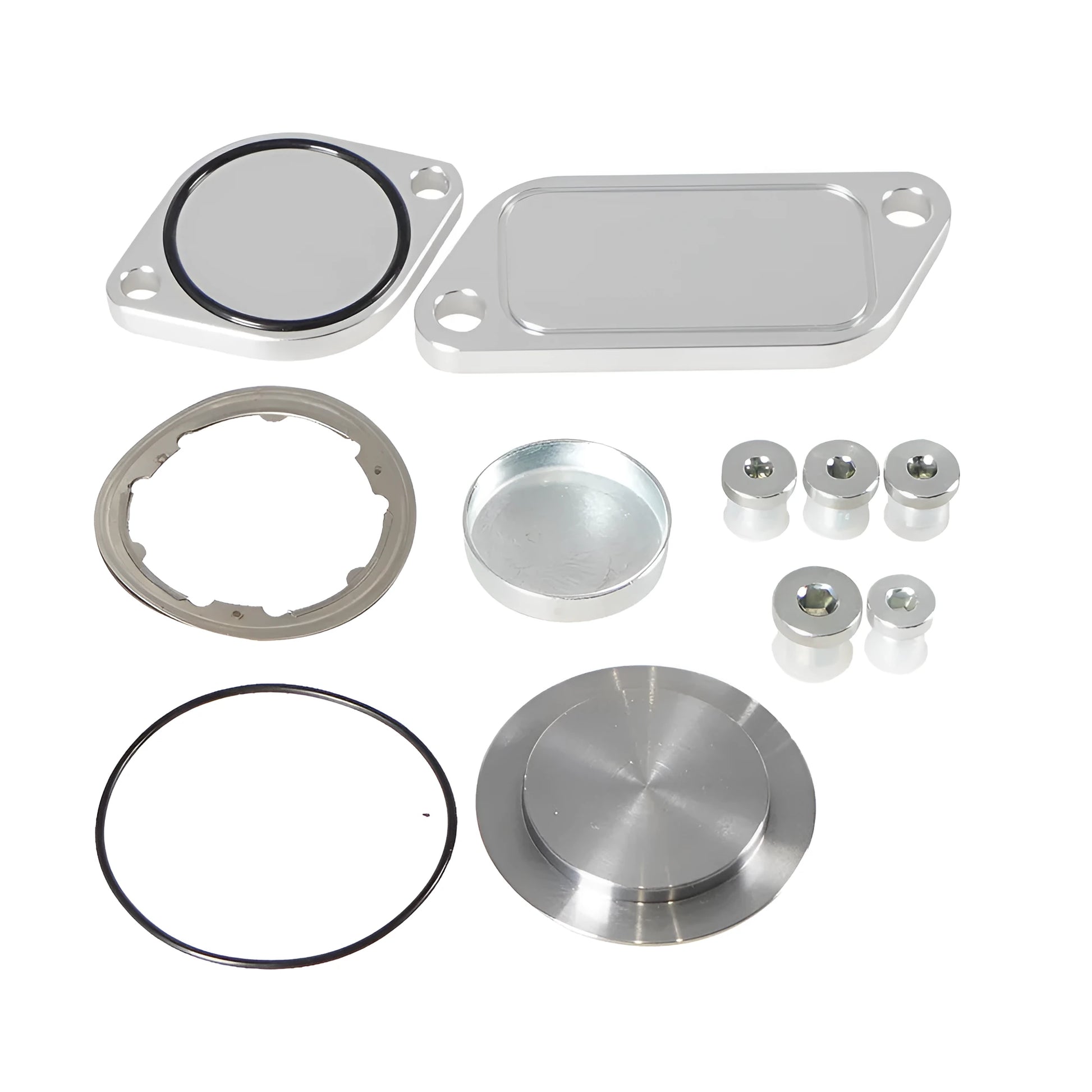 Silver aluminium alloy EGR valve cover for automotive exhaust gas recirculation systems
