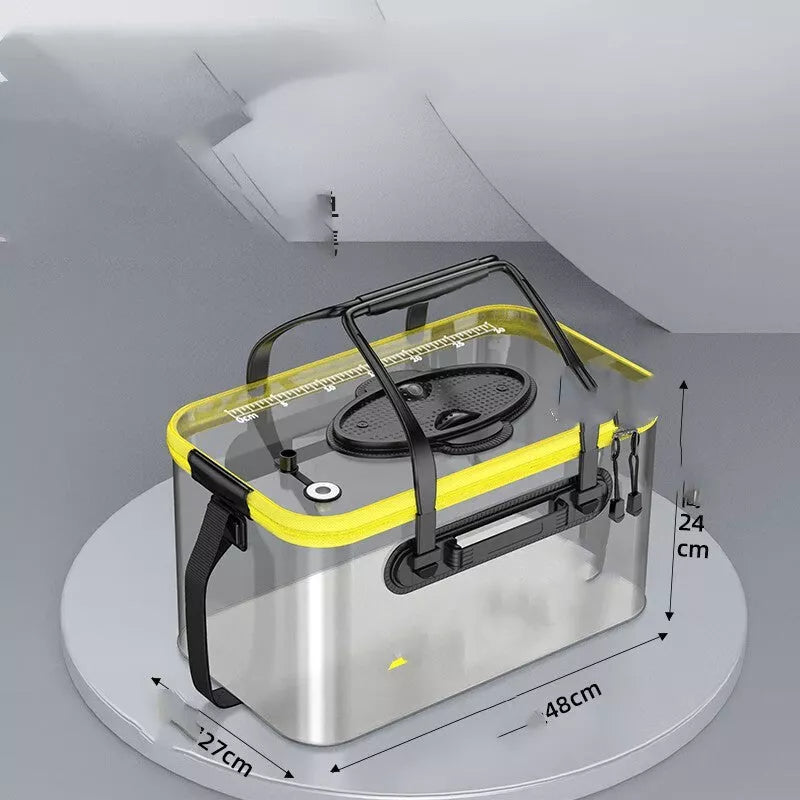 Thickened EVA Fish Protection Bucket with options for oxygen pump and multiple sizes