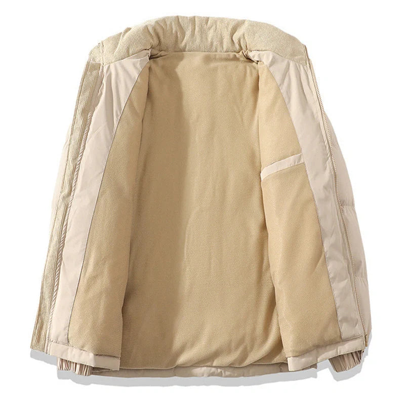 Stylish winter stand collar cotton padded jacket for men and women in various colors