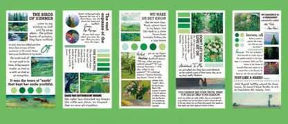 Paper sticker book with 60x120mm landscape painting designs in eight colour options