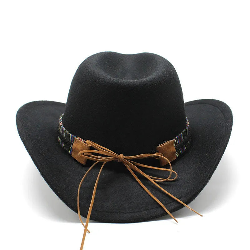 Western cowboy hat with bell crown design in polyester fabric, adjustable 56-58cm fit, shown in army green colour