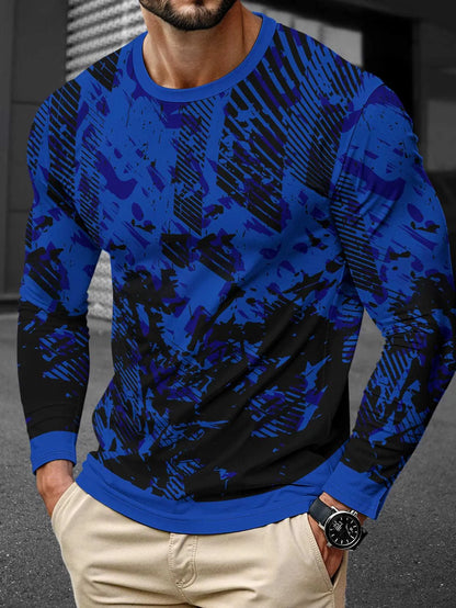 Men's long sleeve milk silk pullover in round neck style showing multiple colour options
