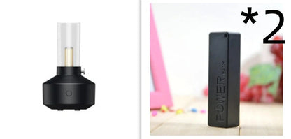 Retro light aroma diffuser with LED night light and humidifier in white and black