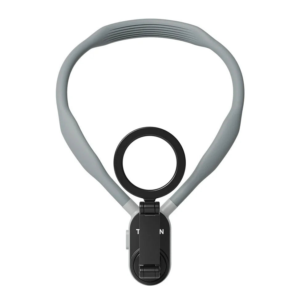 Silicone phone magnetic neck mount with quick-release design and strong magnetic suction for hands-free mobile usage