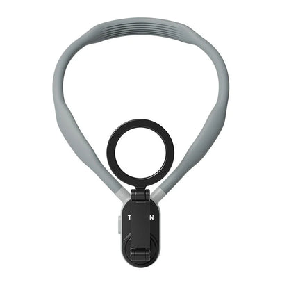 Silicone phone magnetic neck mount with quick-release design and strong magnetic suction for hands-free mobile usage