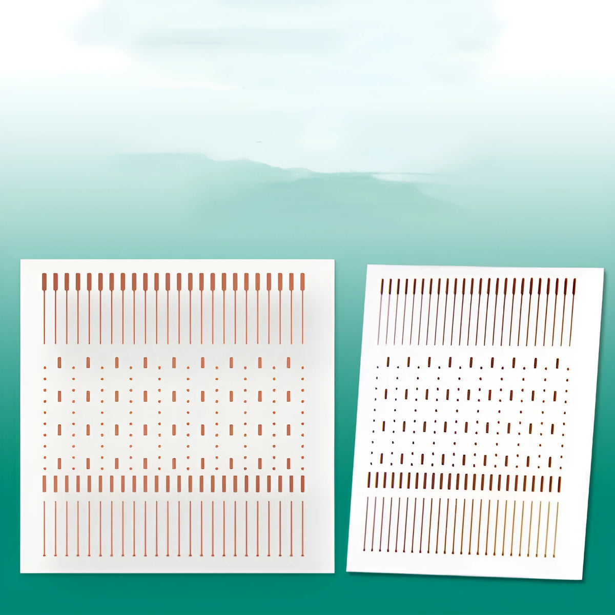 Red copper square spot welding patch for mobile phone repair, 28mm length, 28mm thickness, 1mm width