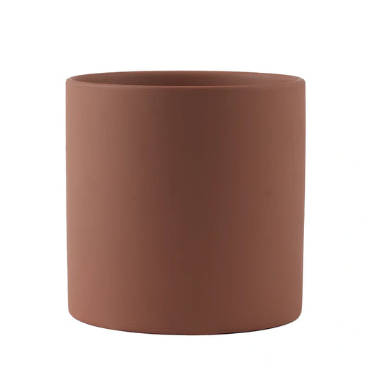 Minimalist ceramic cube plant pot with breathable design in multiple colour options