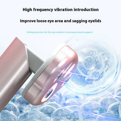 Gradient pink cat's paw shaped eye massager with micro-current vibration and colour light functions