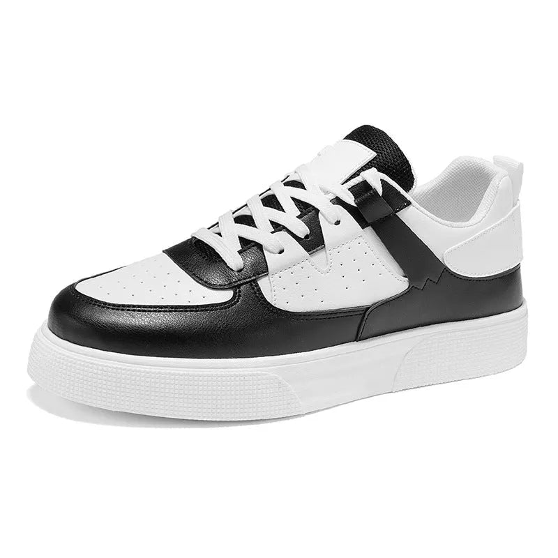 White plaid board shoes with breathable mesh lining and wear-resistant plastic sole, front lace-up, sizes 39-48