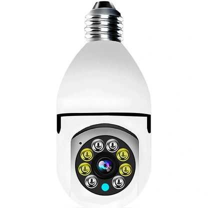 Wireless security bulb camera with 360-degree rotation and 3.6mm lens