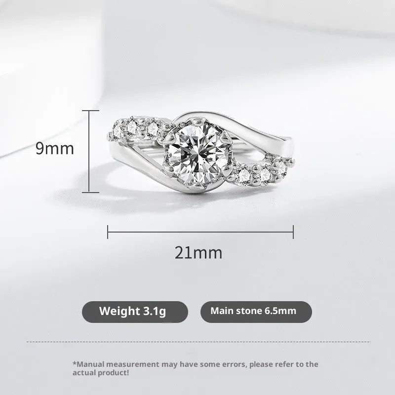 White gold colour crown couple ring with simple copper band and round line design for women