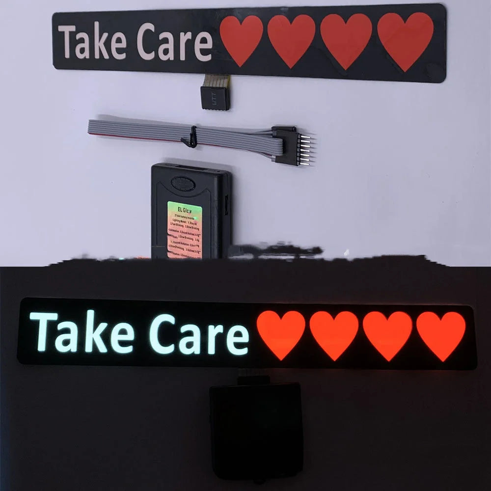 Ultra-thin LED car windshield glow panel with uniform brightness and multiple design options