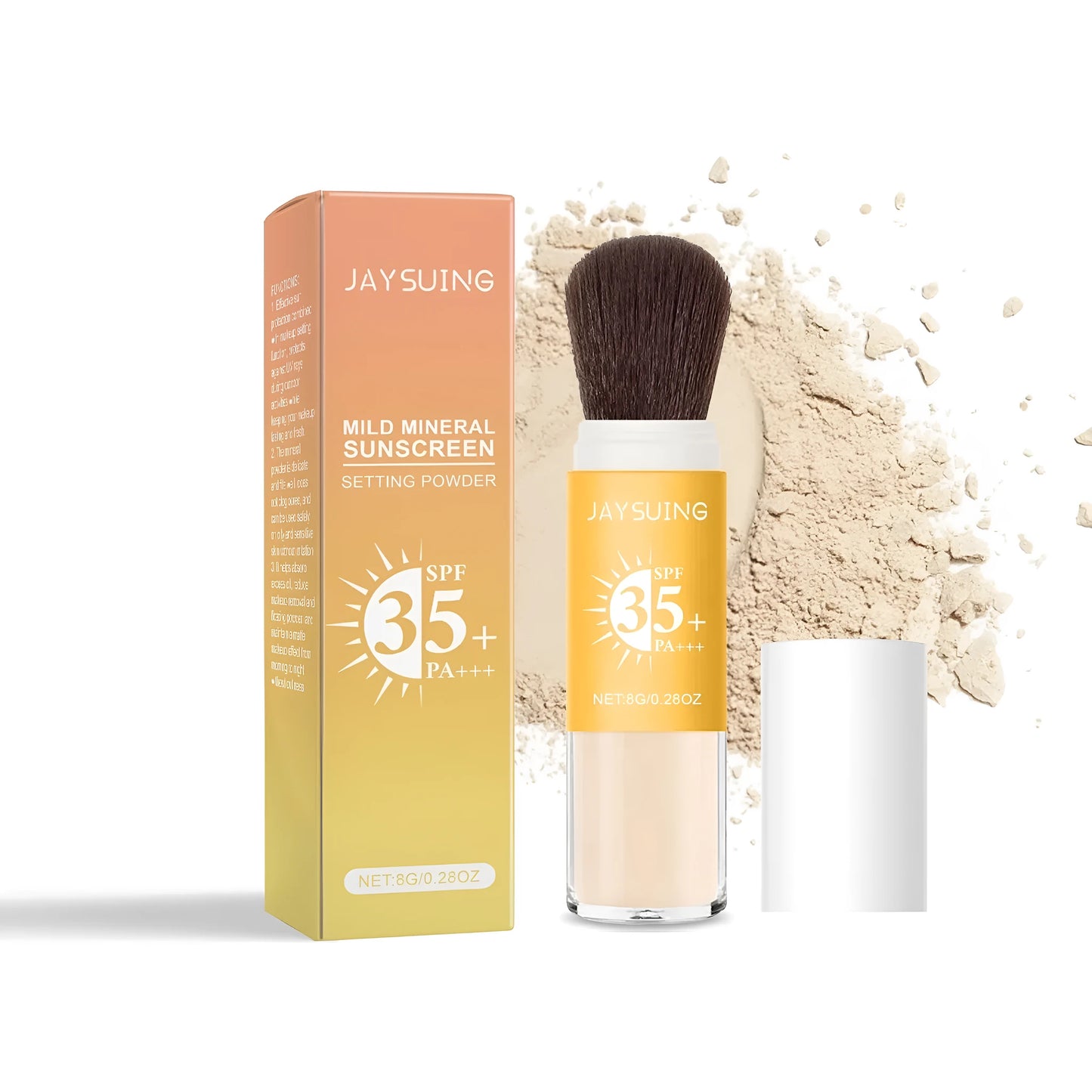 8g compact of sunscreen setting powder with SPF for face oil control and sun protection