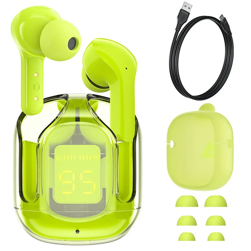 LED power digital display mini wireless Bluetooth headset in five colours with silicone case