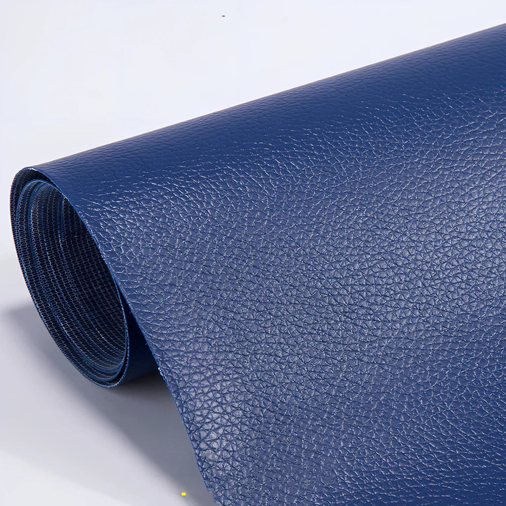 PU leather repair patch measuring 50 by 137 centimetres in dark brown colour with 0.5mm thickness