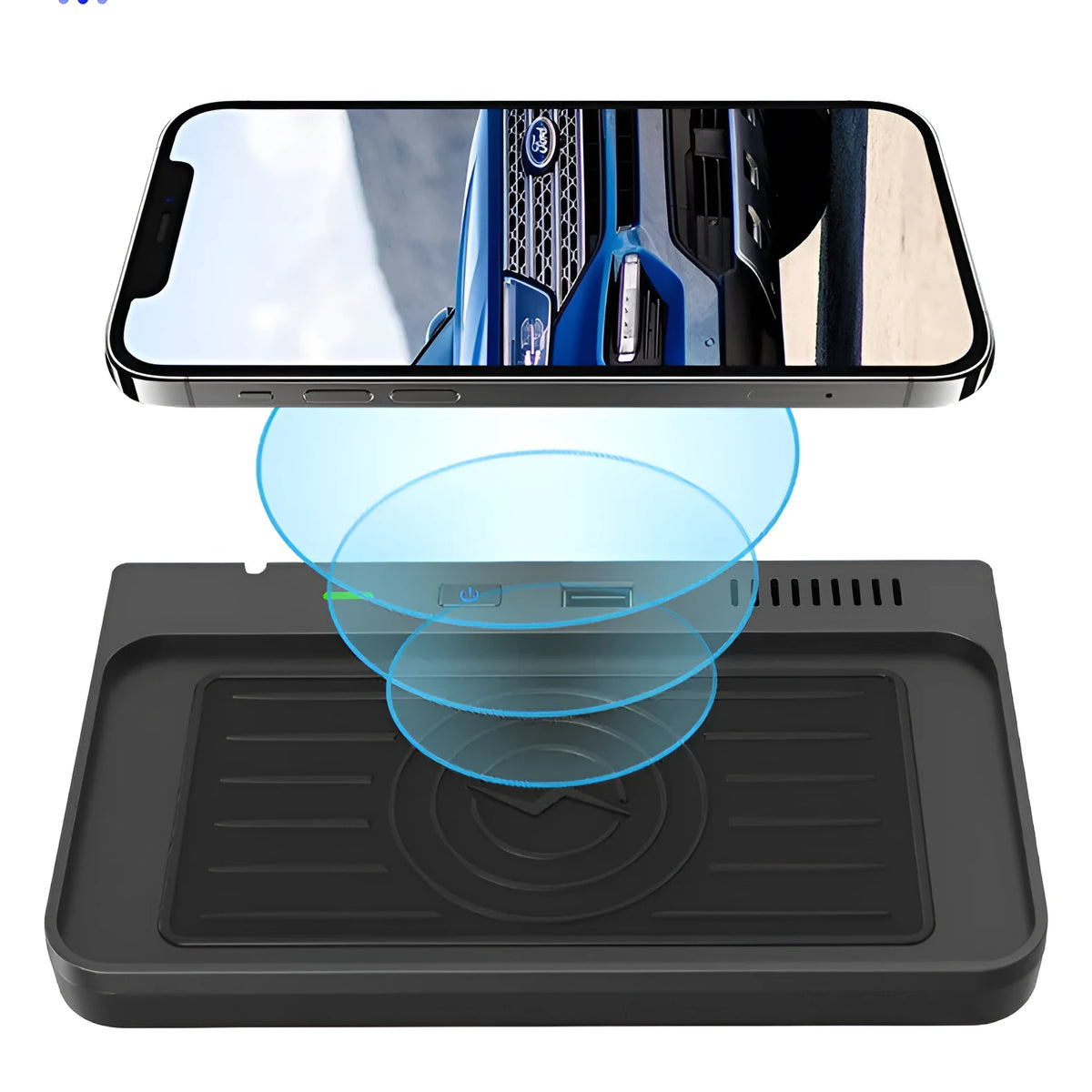 Ford Explorer wireless charger, ABS PC, 24x14.5x3cm, Qi standard, CE FCC RoHS certified