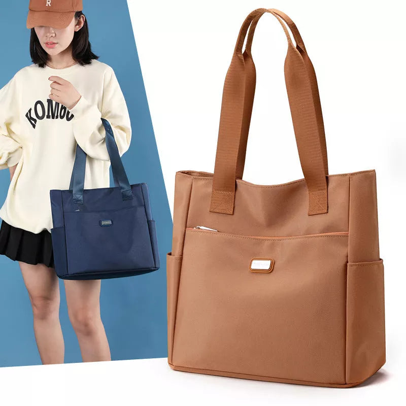 2024 women's large capacity waterproof nylon shoulder bag in multiple colors