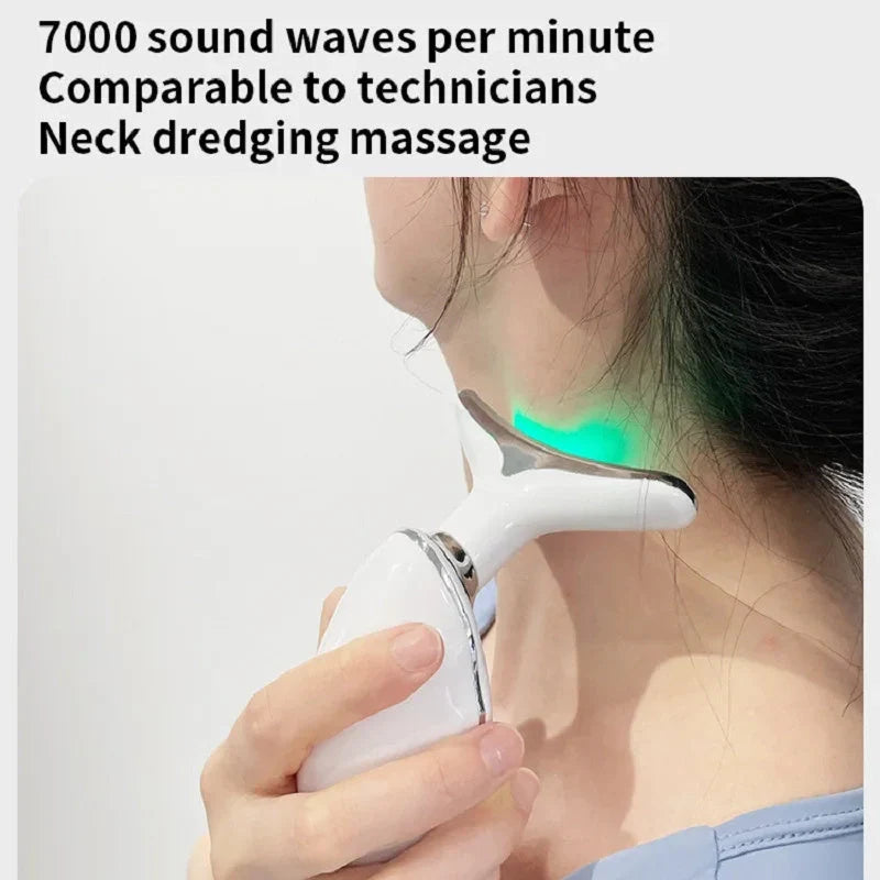 LED Photon Therapy Face & Neck Massager for skin tightening and anti-aging