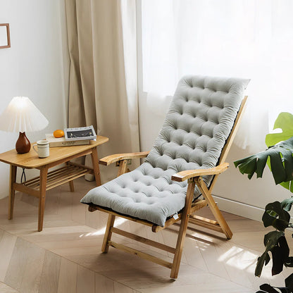 Thickened folding chair cushion with 8cm padding in crystal velvet fabric measuring 100x40cm