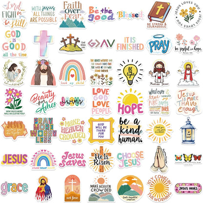 Set of 50 graffiti stickers with random patterns for laptop and notebook decoration